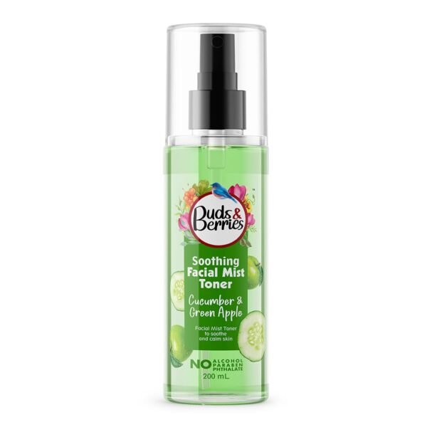 Buds & Berries Bulgarian Refreshing Facial Mist Toner - Instant Freshness, Shrinks Pores | Normal to Oily Skin | 200ml | Alcohol-Free, Paraben-Free - Image 3