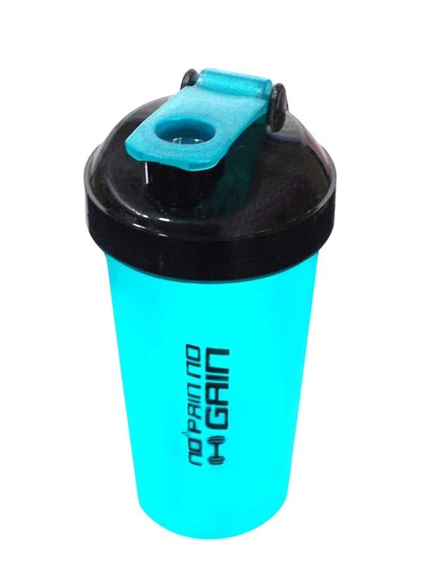 No Pain No Gain Shaker (Pack of 1, White Colour ) 700 ml Shaker (Pack of 1, Blue transparent, Plastic) - Image 3