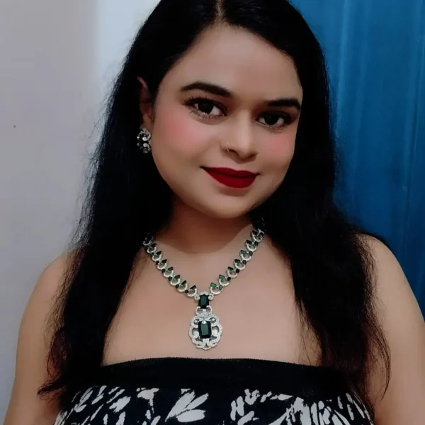 Neeta Ambani Inspired AD necklace Set White Stones/AD Diamond Necklace with Earrings - Jewellery Set for Women, Girls