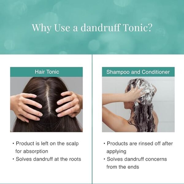 Bare Anatomy Anti Dandruff Hair Tonic | Dandruff Reduction Upto 100% in 30 Days | Lotion with Aloevera & Tea Tree Extracts | Scalp Sebum Reduction by 90% In 15 Days | Sulphate & Paraben Free | 50ml - Image 3