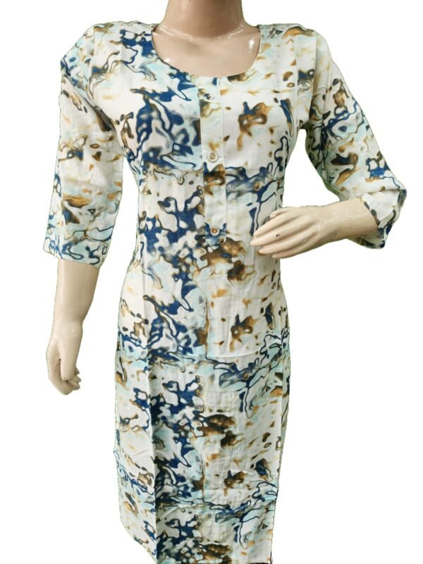 Mayra Abstract Waves Superior Printed Kurti(kurta only) - Image 3