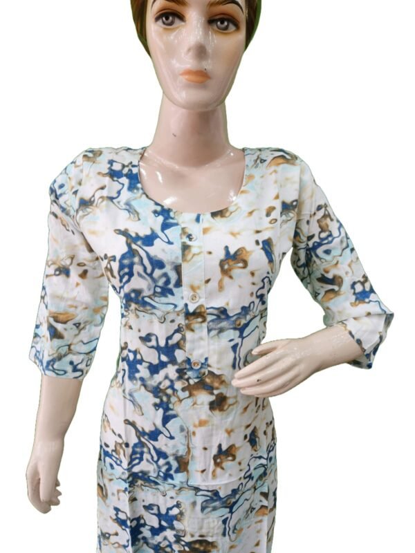 Mayra Abstract Waves Superior Printed Kurti(kurta only) - Image 2