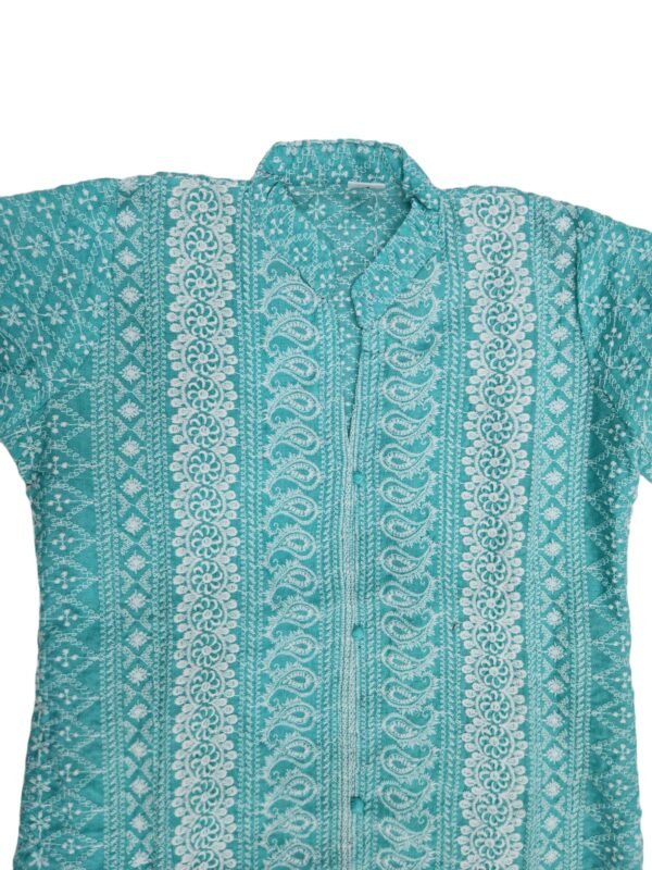 Trendy Chikan Embroidery cotton Kurti (kurta only) - Image 4