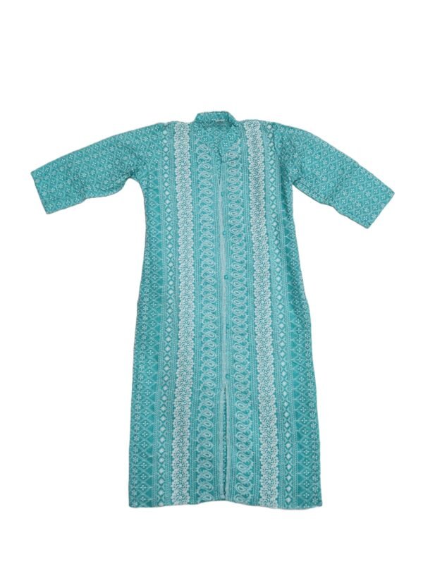Trendy Chikan Embroidery cotton Kurti (kurta only) - Image 5