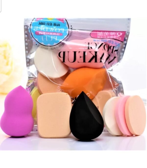 6 pieces Set Women's Round Soft Makeup Beauty Eye Face Foundation Blender Facial Smooth Powder Puff Cosmetics Blush Applicators Sponges Use for Dry and Wet (Set of 3 , each having 6 pcs) - Image 10