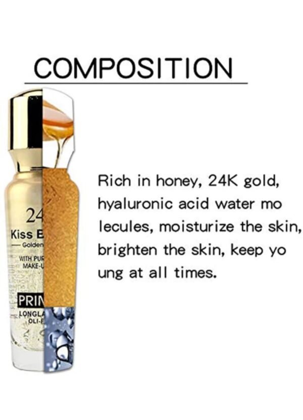 Kiss Beauty primer24k Primer - 40 ml (Gold) (Pack of 1) - Image 2