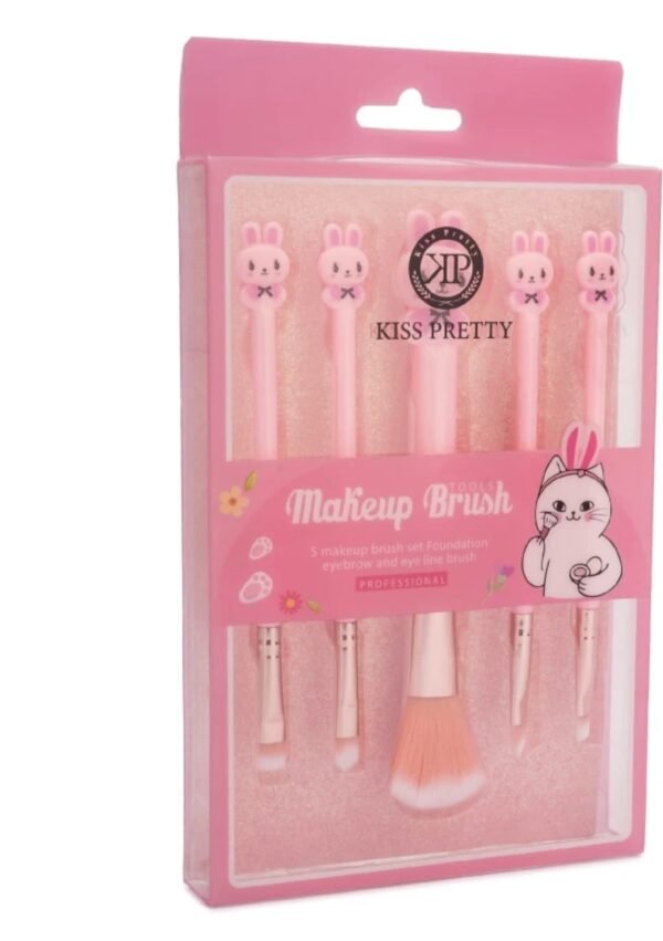 KISS PRETTY Premium Makeup Brush Applicator Set of 5 Pcs brushes (Random color)