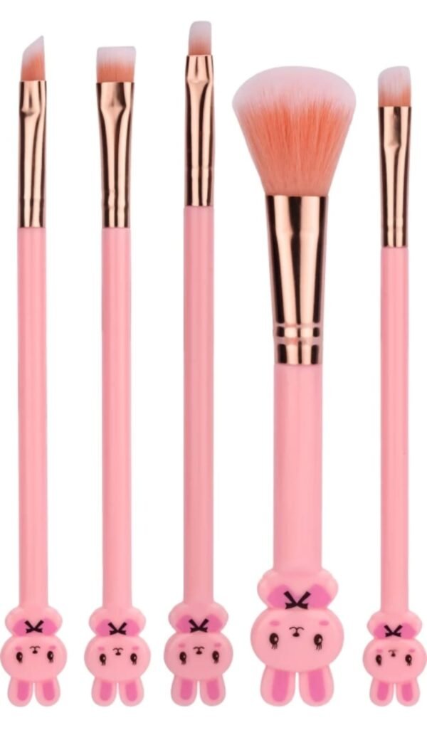 KISS PRETTY Premium Makeup Brush Applicator Set of 5 Pcs brushes (Random color) - Image 2