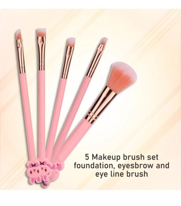 KISS PRETTY Premium Makeup Brush Applicator Set of 5 Pcs brushes (Random color) - Image 5