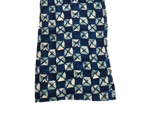 Beautiful Blue print kurti with golden Lace work (kurta only) - Image 5