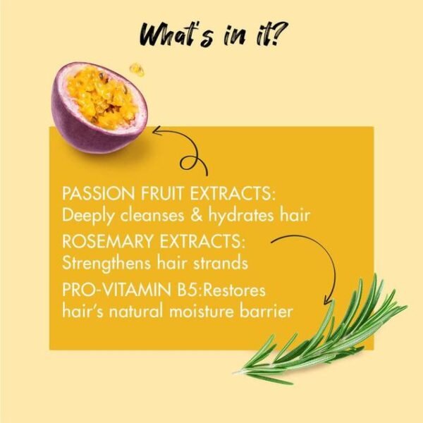 MYGLAMM SUPERFOODS Passion Fruit & Rosemary Shampoo | Hair Smoothening Shampoo | Moisturise Hair | Control Hair Damage & Maintain Shine, 300ml - Image 4