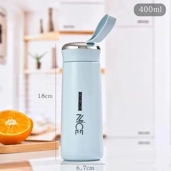 NICE ICE WATER BOTTLE FOR KIDS, GIRLS AND BOYS 1 PC (Glass) 400 ml Flask (Pack of 1, Random Color, Glass) - Image 3