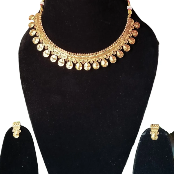 Gold Plated Copper Necklace Set 21 Cm