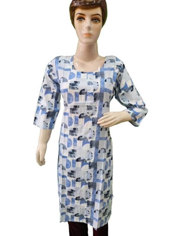 Akshara attractive abstract Blue printed kurti (kurta only) - Image 3