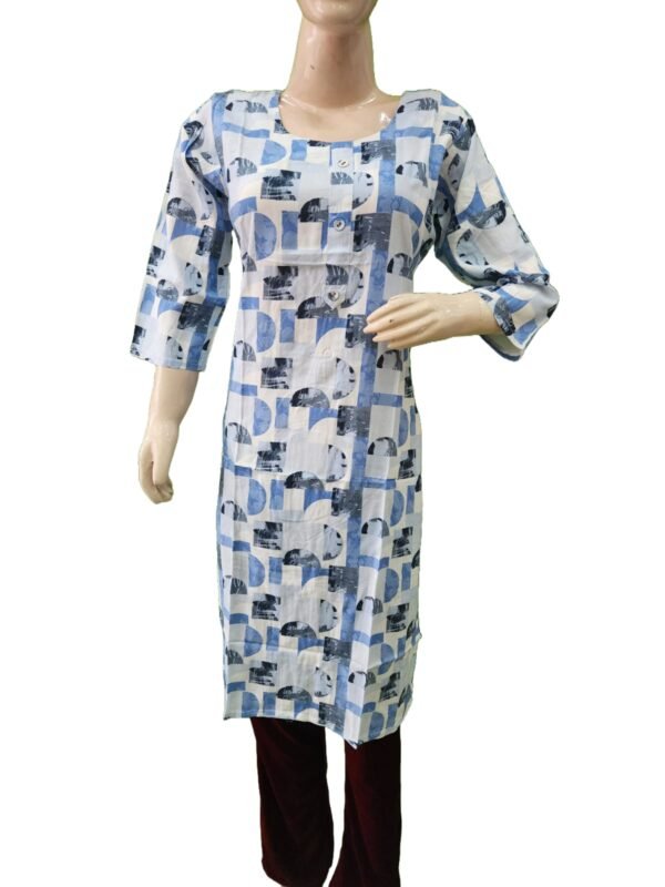 Akshara attractive abstract Blue printed kurti (kurta only) - Image 4