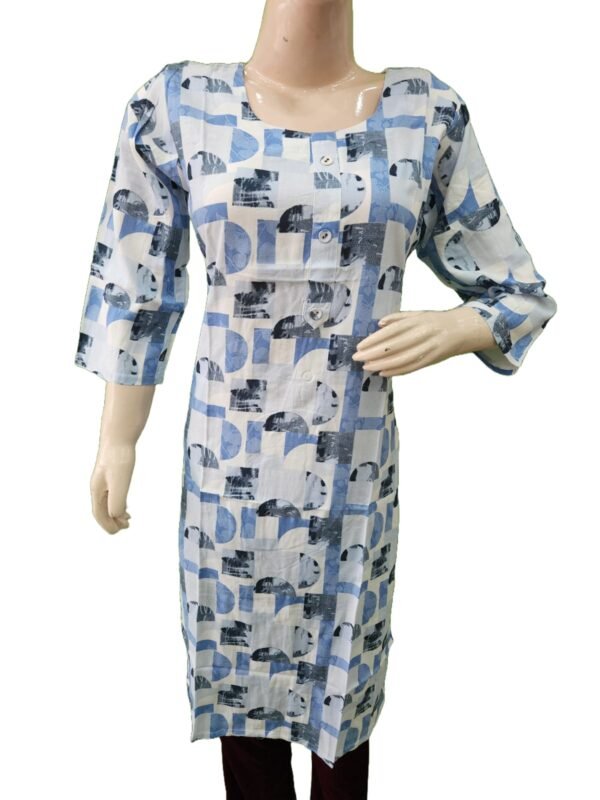 Akshara attractive abstract Blue printed kurti (kurta only) - Image 2