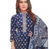 Dress Material Office Wear & Daily Wear With Dupatta Blue color , Cotton Unstitched Salwar Suit Material - Image 3