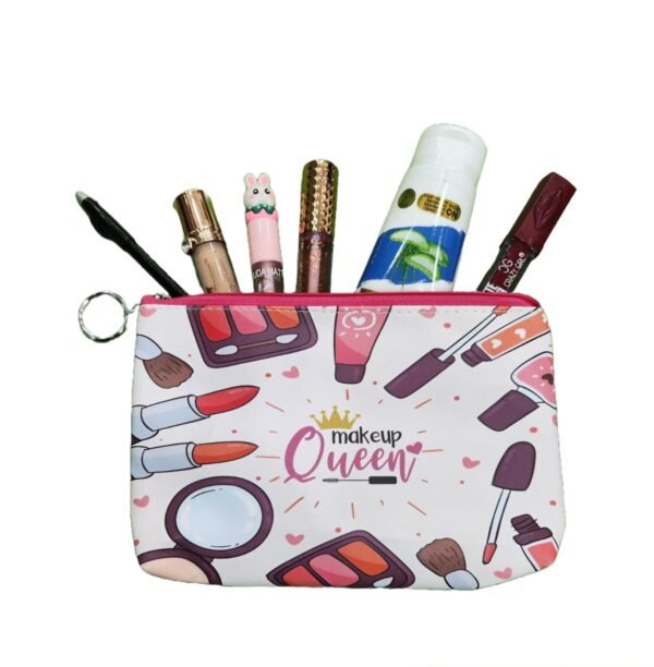 Beautiful Pencil Case Pouch for Kids or Makeup Pouch for ladies with Print Makeup Queen