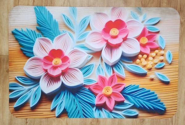 Bathroom Door Mat | Soft Door Mat | 3D Visual Absorbent Mat | Flower Floor Mat | Bath Mat | Super Absorbent Soft Carpet | Quick Dry Dirt Barrier for Home & Office mat| Pack of 1 | (DESIGNS MAY VARY AS PER STOCK) - Image 2