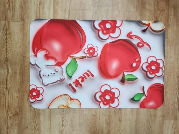 Bathroom Door Mat | Soft Door Mat | 3D Visual Absorbent Mat | Flower Floor Mat | Bath Mat | Super Absorbent Soft Carpet | Quick Dry Dirt Barrier for Home & Office mat| Pack of 2 | (DESIGNS MAY VARY AS PER STOCK) - Image 3