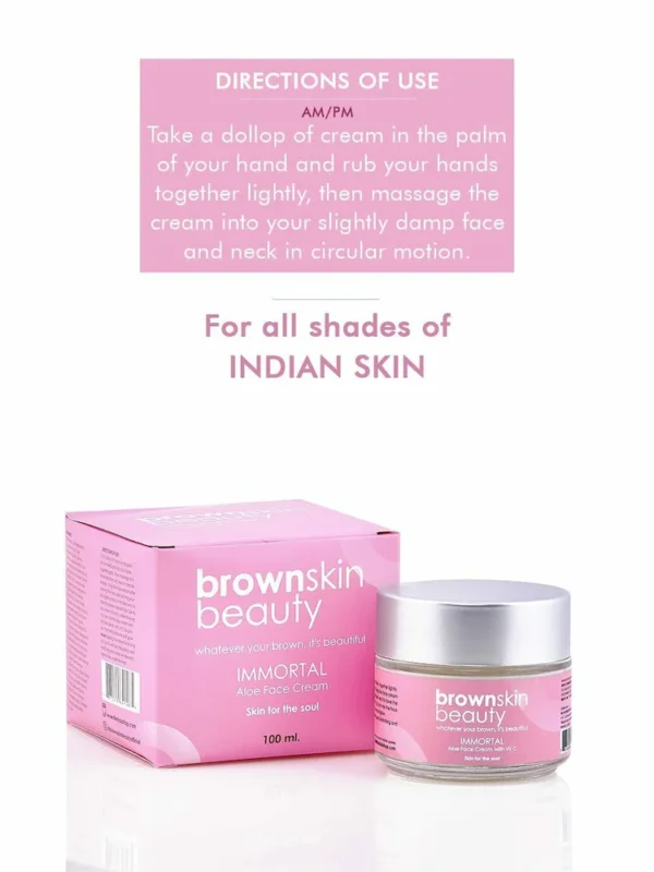 Brownskin Beauty Immortal Aloe Face Cream, 100 ml - Image 3