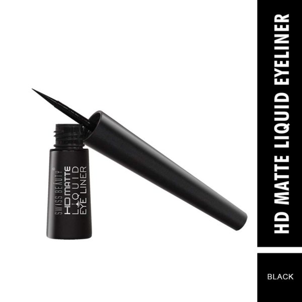 Black Swiss Beauty HD Matte Liquid Eye Liner 2.5ml (pack of 1 ) - Image 4