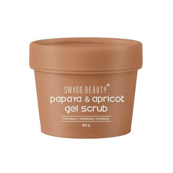 SWISS BEAUTY Skin Brightening & Revitalizing Gel Face Scrub (Papaya & Apricot, 80g) Scrub (80 g)