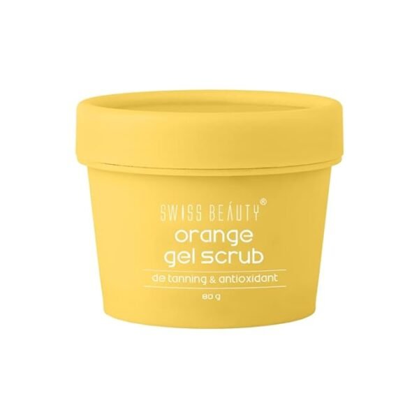 SWISS BEAUTY Skin Brightening & Revitalizing Gel Face Scrub (Orange, 80g) Scrub (80 g) de tanning and antioxidant