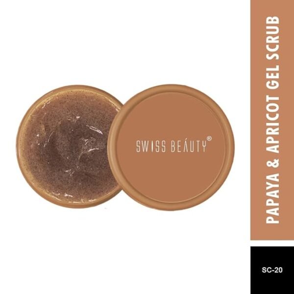 SWISS BEAUTY Skin Brightening & Revitalizing Gel Face Scrub (Papaya & Apricot, 80g) Scrub (80 g) - Image 2