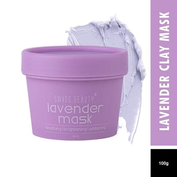 Swiss Beauty Lavender Anti Wrinkle Clay Face Mask for Soothing and Skin Lightening | Face Pack for all Skin Types | 100 gm - Image 4