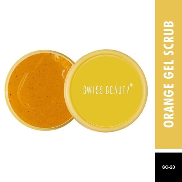 SWISS BEAUTY Skin Brightening & Revitalizing Gel Face Scrub (Orange, 80g) Scrub (80 g) de tanning and antioxidant - Image 3
