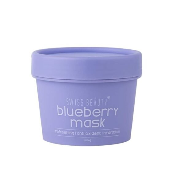 Swiss Beauty Anti Ageing Blueberry Clay Face Mask | Pores Cleansing Face Pack For Glowing Skin | For All Skin Types |100 Gm