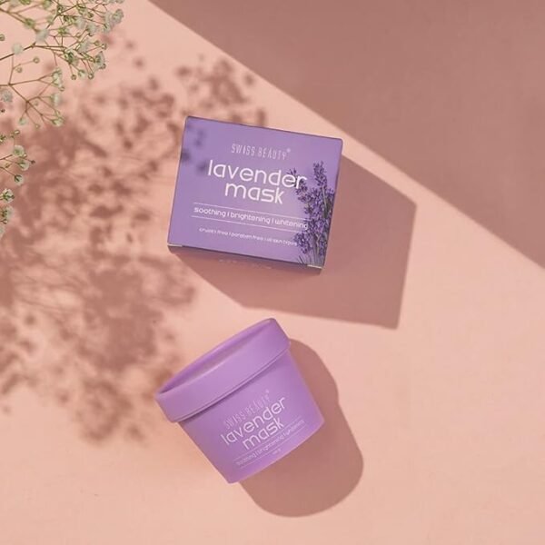 Swiss Beauty Lavender Anti Wrinkle Clay Face Mask for Soothing and Skin Lightening | Face Pack for all Skin Types | 100 gm - Image 6