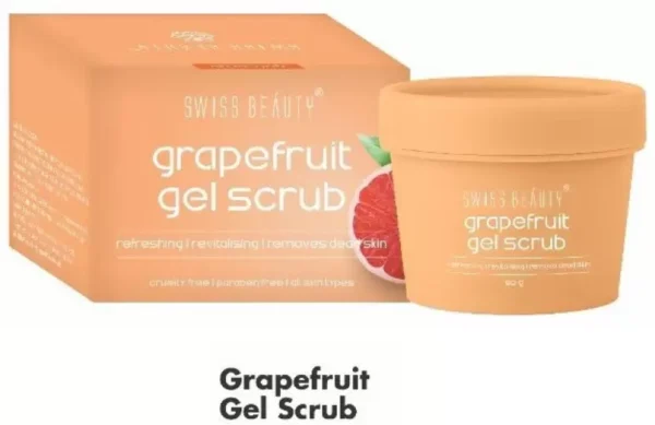 SWISS BEAUTY Skin Brightening & Revitalizing Gel Face Scrub (Grapefruit, 80g) Scrub (80 g) Revitalising - Removes Dead Skin - Image 4