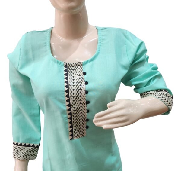 Amazing Green kurti(kurta only) blend cotton - Image 4