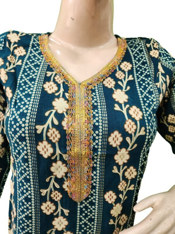 Women kurti with attractive print (kurta only) for office and daily use blend cotton - Image 2