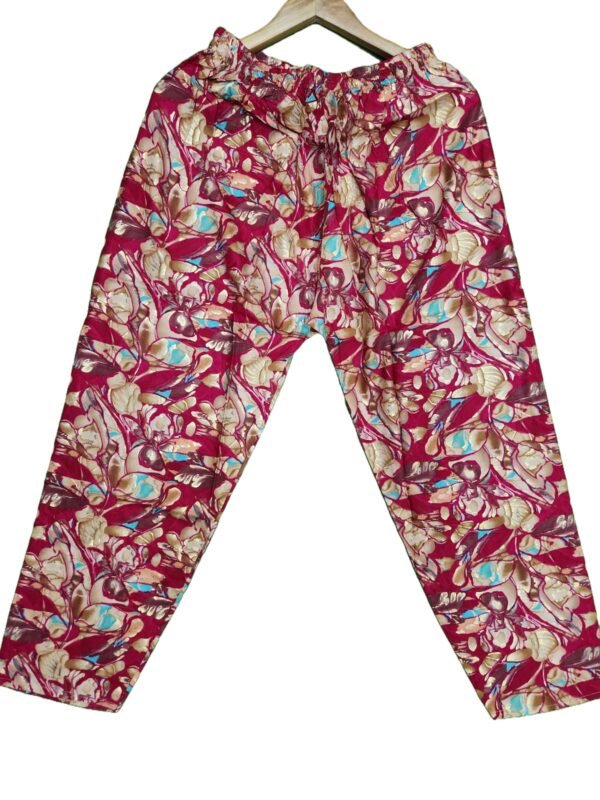 Urbane Fashionable Co-ord Set for Women's 2 Piece Co-Ord Set | Cord Sets | Formal Co ord Set for WomenS / Rayon Night Suit (Red & Gold Mix) - Image 6