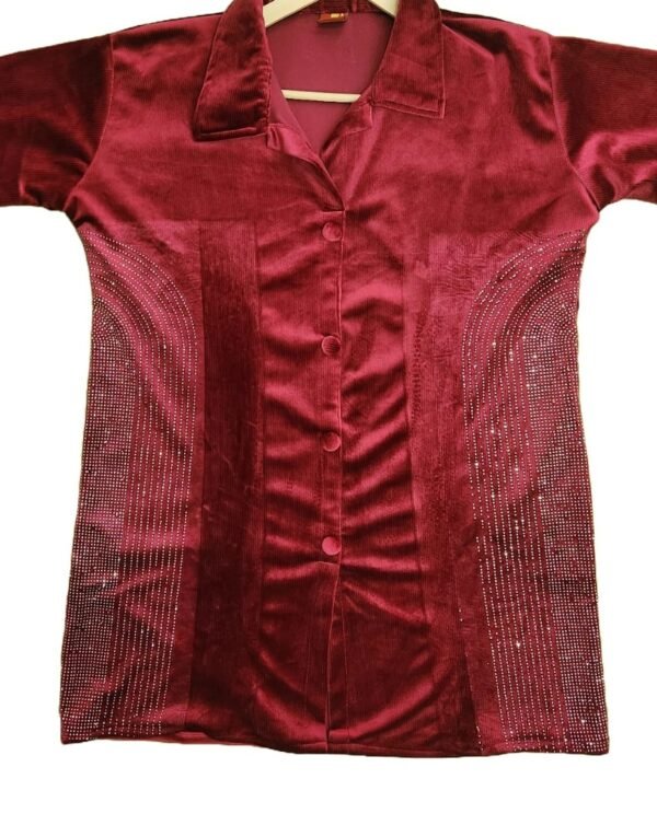 VELVET CORD SET , Shaneel Coord Set ,Valvet 2 Piece Set , Woolen 2 Piece Set - Image 2