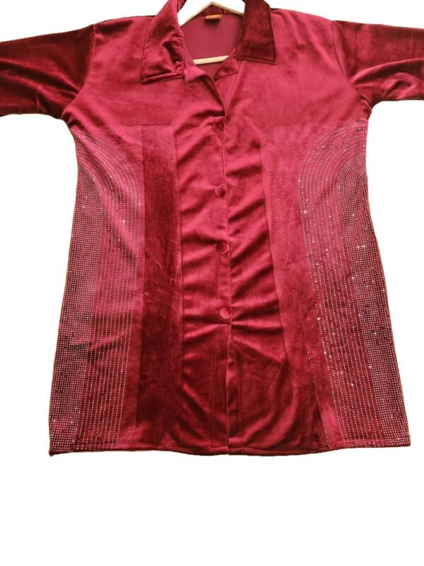 VELVET CORD SET , Shaneel Coord Set ,Valvet 2 Piece Set , Woolen 2 Piece Set - Image 4