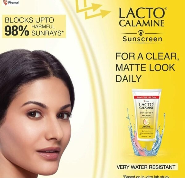 ''Lacto Calamine'' Daily Sunshield SPF 50 PA+++ | UVA | UVB | Matte Look Sunscreen with Kaolin Clay 50 g (pack of 2) - Image 6