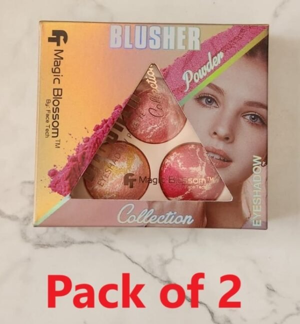 BLUSHER - Magic Blossom Face by Tech HIGH QUALITY BLUSHER | Highly Pigmented And Easy To Blend Shades | Shade - 3 Packaging Size: 6 g (Pack of 2) - Image 2