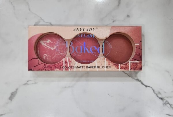 ANYLADY Professional Baked Blusher & Highlighter Pallet For Blushing And Highlight, 15 Gm (Shade 03) (Pack of 1) - Image 2