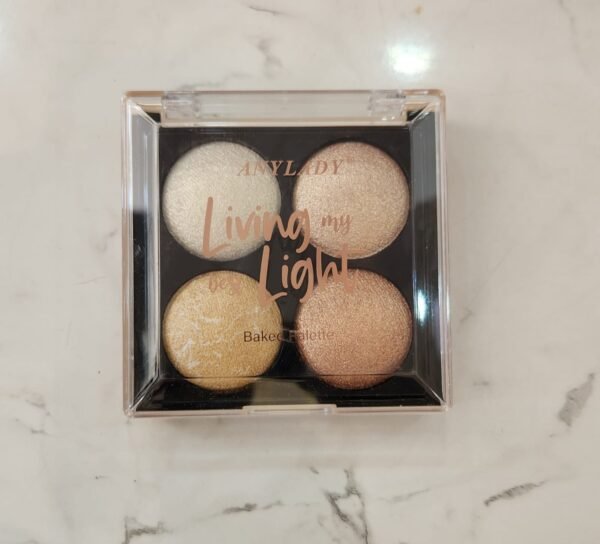 ANYLADY Backed Highlighter Palette For Face Makeup || Multicolor-1, 7 Gm |, 16 Gm (Shade 04) (Pack of 1) - Image 2