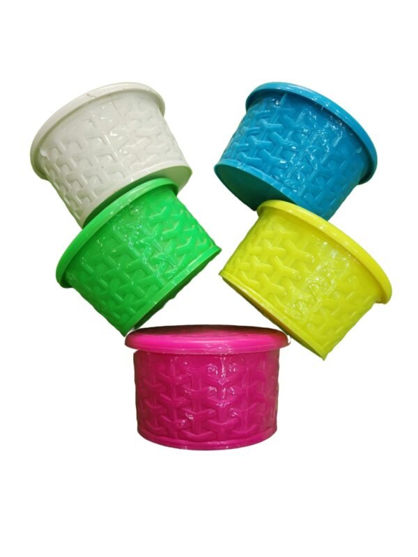 Plastic Storage Container, Set of 5 Food Jars for kitchen | Plastic Grocery Container | Plastic Kitchen Container (250 Ml)