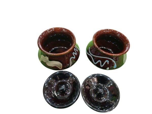 Beautiful Ceramic Handi (250 ml) – Set of 2 || Brown Handis - Image 7