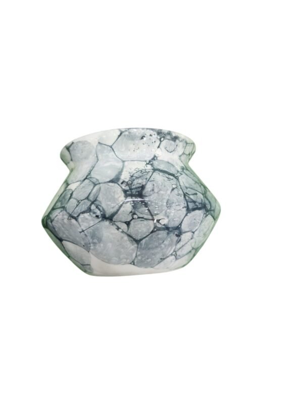 Ceramic Handi (250 ml) – Set of 2 || metallic Grey Handis - Image 2