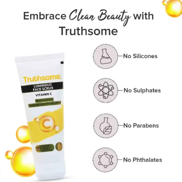 Truthsome Luminous Face Scrub - For All Skin Types, for Men/Women Scrub (100 ml) - Image 4