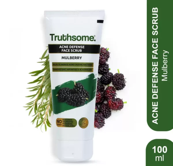 Truthsome Acne Defense Face Scrub - For Acne Prone Skin , for Men/Women Scrub (100 ml) - Image 3