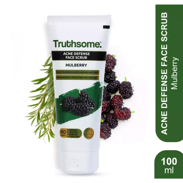 Truthsome Acne Defense Face Scrub - For Acne Prone Skin , for Men/Women Scrub (100 ml) - Image 4