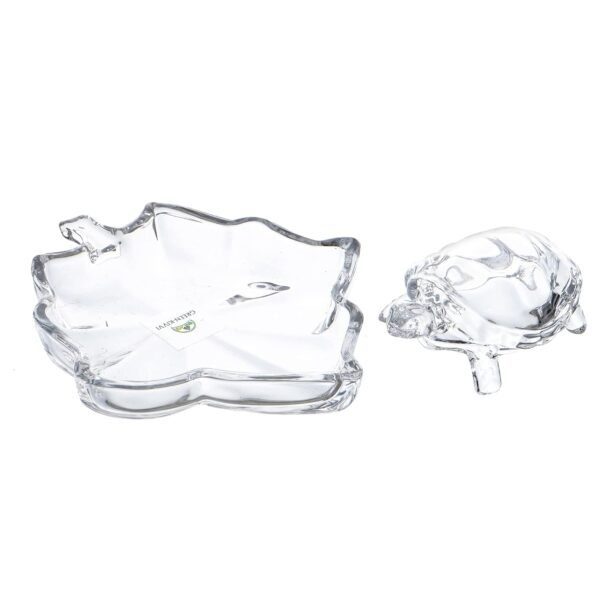 Vastu Feng Shui Crystal Turtle Tortoise with mapal Leaf Shape Plate for Good Luck Feng Shui Tortoise Turtle - Image 4